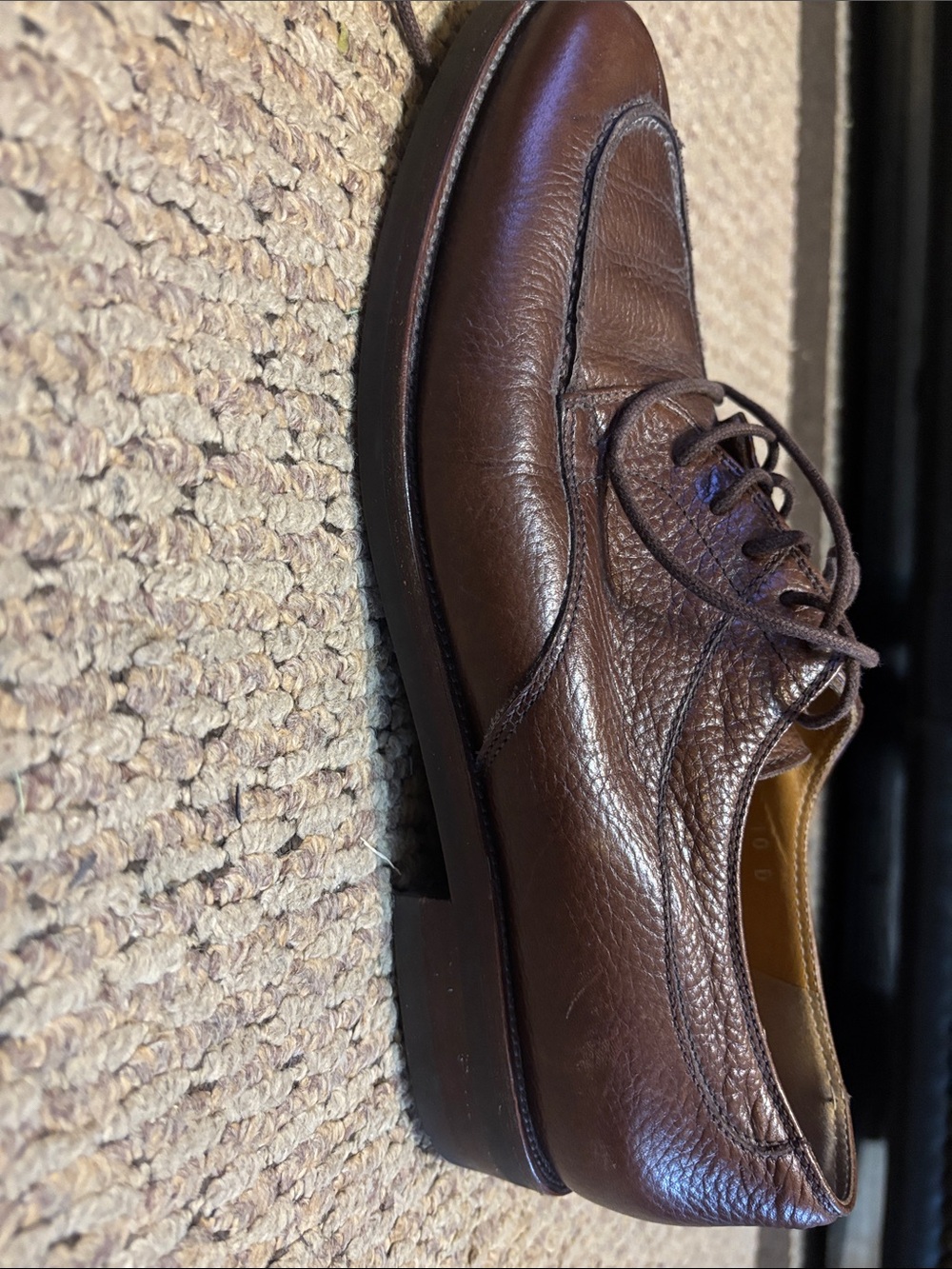 Polo by Ralph Lauren Brown Leather Lace-Up Oxfords - Picture 10 of 13